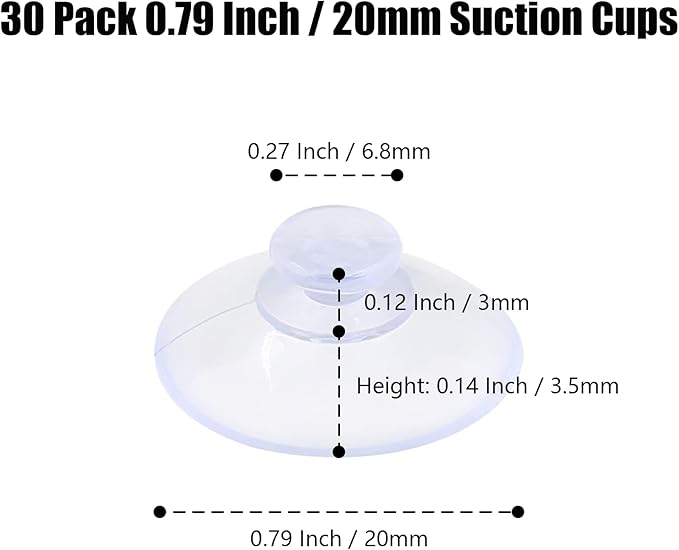 30 Pack Glass Table Suction Cups - 20mm Rubber Suckers Without Hooks - Image 4