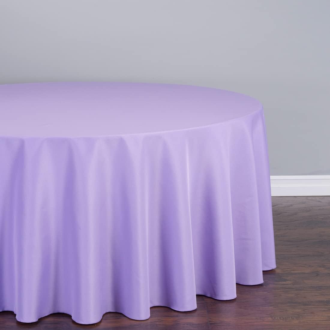 LTC LINENS 10 Pack 120 Inch Round Tablecloth Lavender for 60 Inch Round Table - Bulk Round Table Cover - Washable, Wrinkle Resistant Polyester Fabric Cloth for Wedding, Party