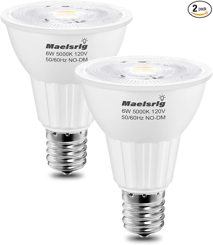Maelsrlg E17 LED Bulb 6W, Intermediate Base Spotlight Bulb, Daylight White 5000K by Maelsrlg