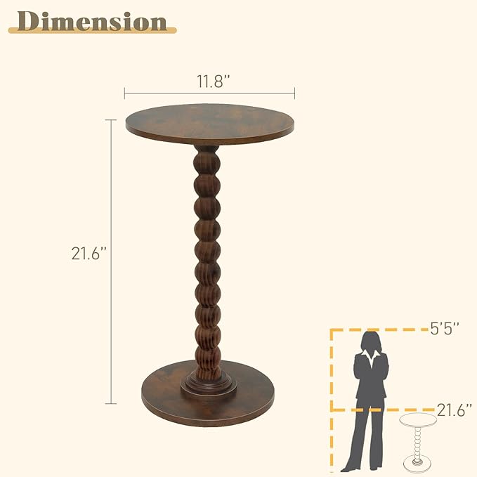 Fultyle Round Side Table, Small Drink Table - Image 3