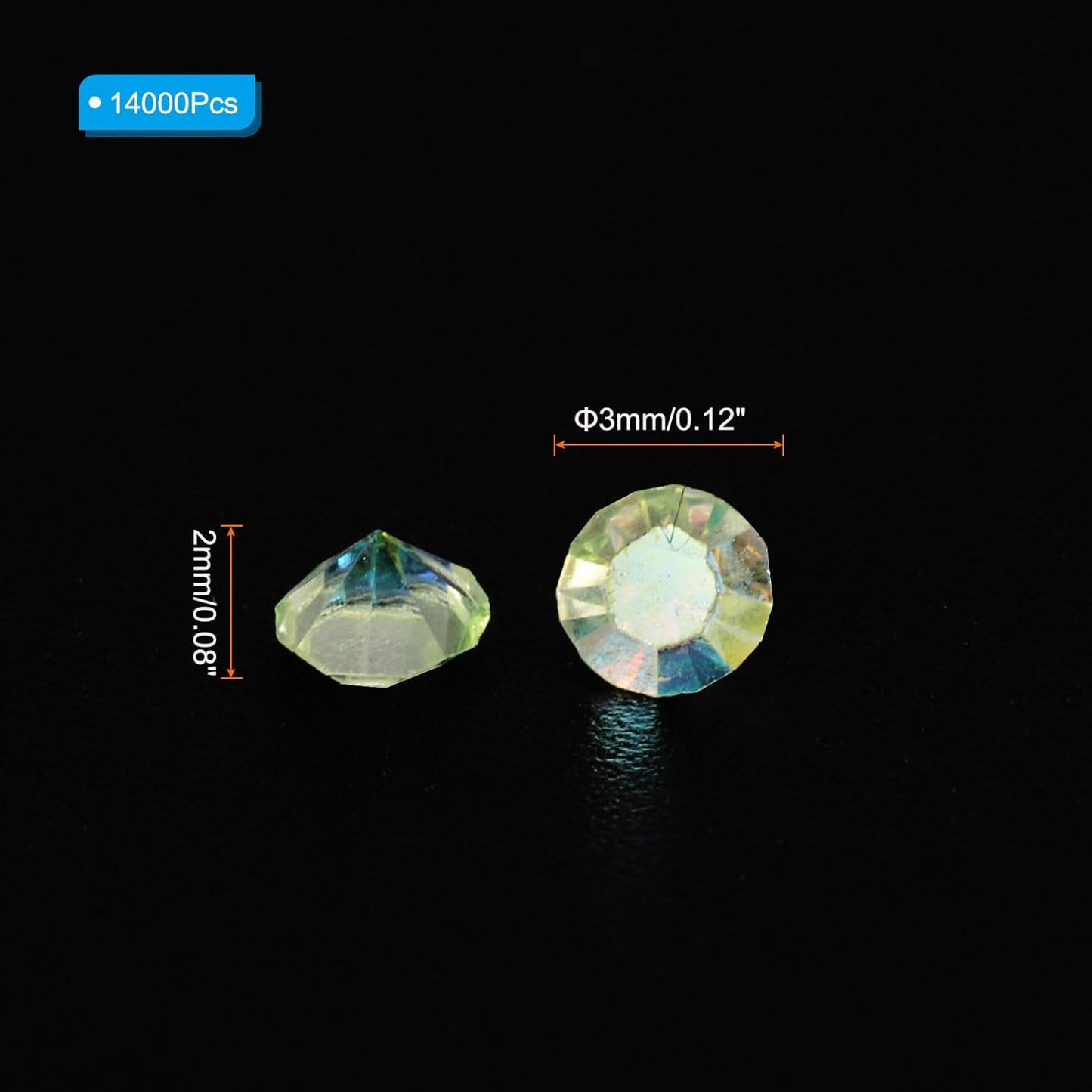 PATIKIL 14000Pcs Wedding Table Scatter Confetti Crystals 3mm Acrylic Diamonds Vase Fillers Gems for Table Centerpiece Decorations Bridal Shower Party, Light Green AB