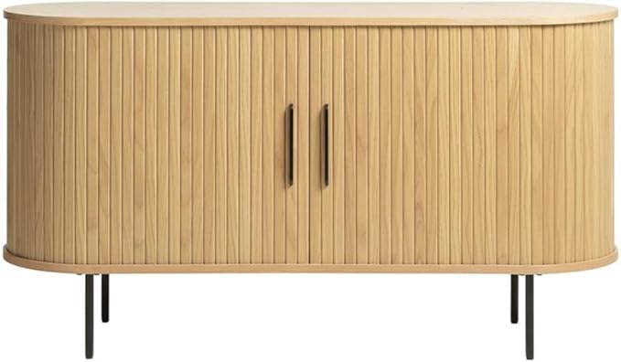 Unique Furniture Modern 2-Door Slideboad in Natural Oak - Image 4