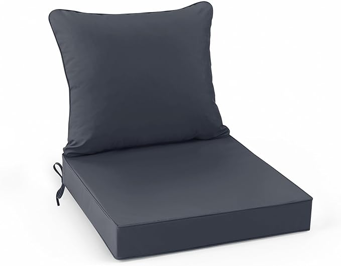 Summsun Patio Chair Cushions, Water Resistant Backrest Pillow and Seat Cushion by SUMMSUN