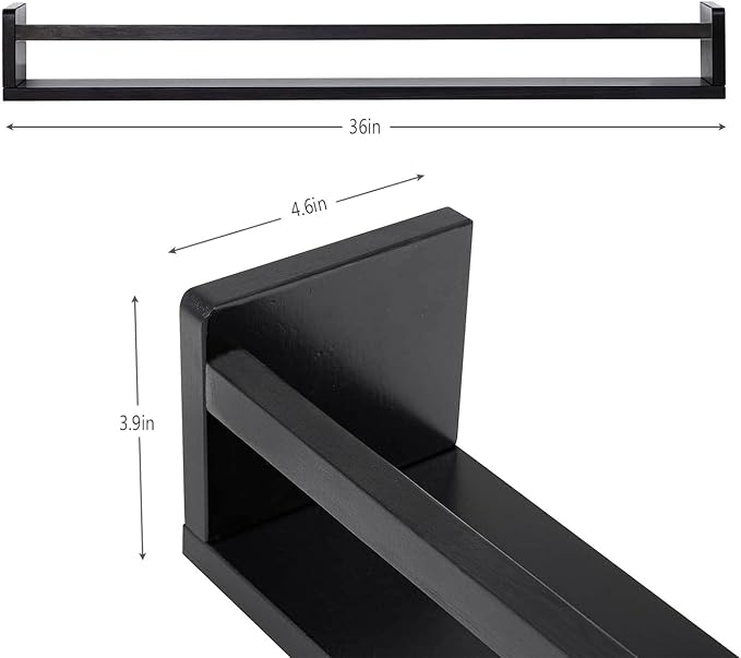 AZSKY Black Nursery Bookshelves - Image 3