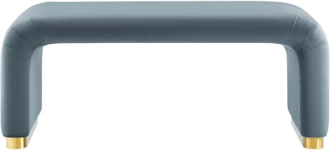 Modway EEI-6735-BRA-CAB Koda Performance Velvet Waterfall Ottoman, Brass Cadet - Image 5