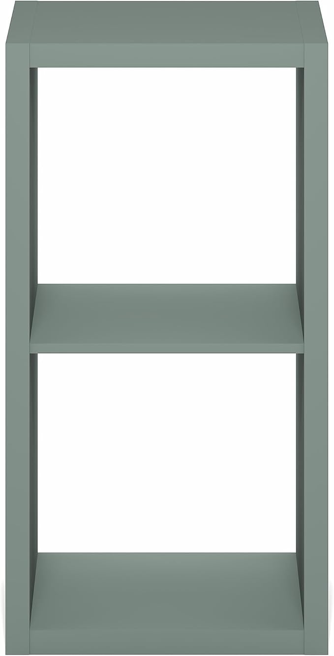 Furinno Cubicle Book Shelf, 2-Cube Bookshelf, Extra Thick Frame Horizontally & - Image 9