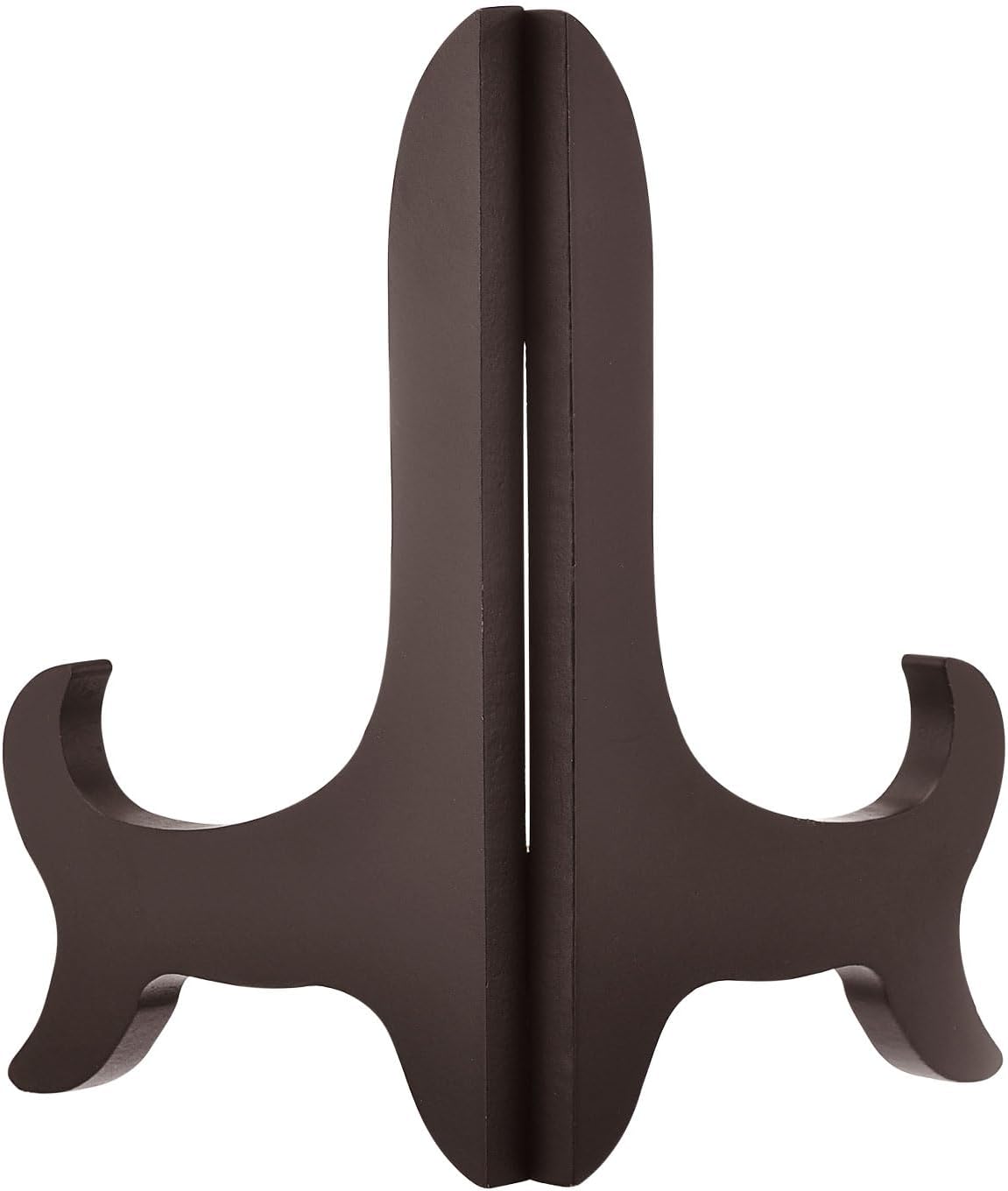uxcell 6" Easel Plate Holder, Wooden Folding Display Stand Brown for Decorative Picture Frame
