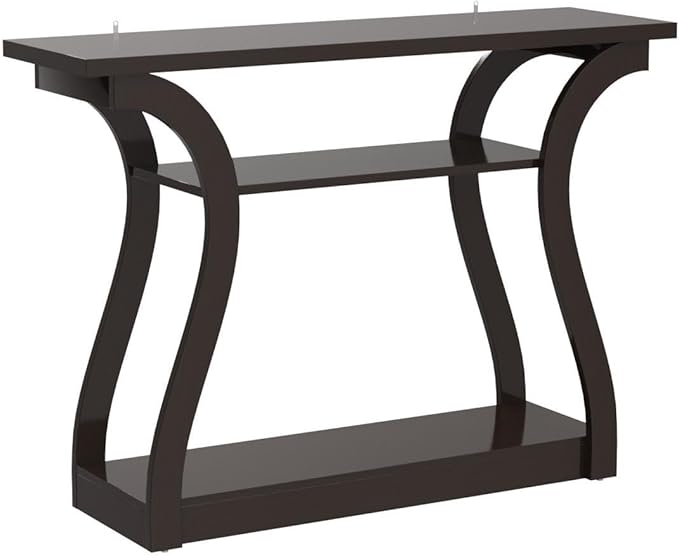 SUPER DEAL Narrow Console Table, 3 Tier Entryway Table, Wood Sofa Table - Image 4