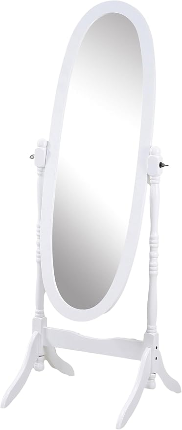 Roundhill Furniture Traditional Queen Anna Style Wood Floor Cheval Mirror - Image 4