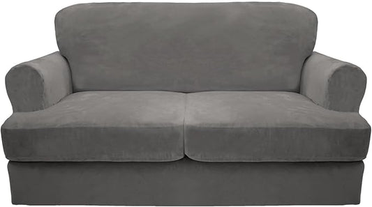 CUCRAF Cushion Sofa Cover 3 Piece Slipcovers, Soft Thick Velvet Couch Cover by CUCRAF