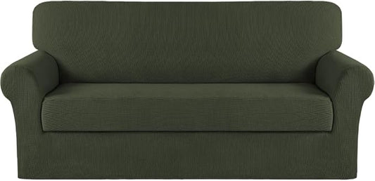 Turquoize Stretch Sofa Slipcover 2 Pieces Sofa Cover Couch Cover by Turquoize