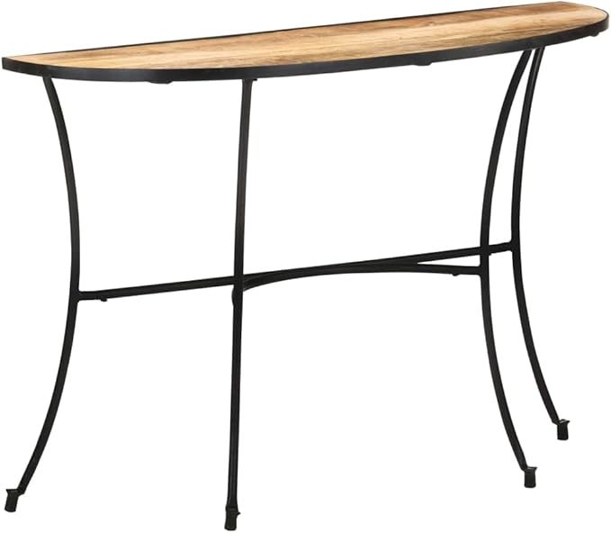 Industrial Style Side Table, Natural Solid Mango Wood End Stand by Unknown