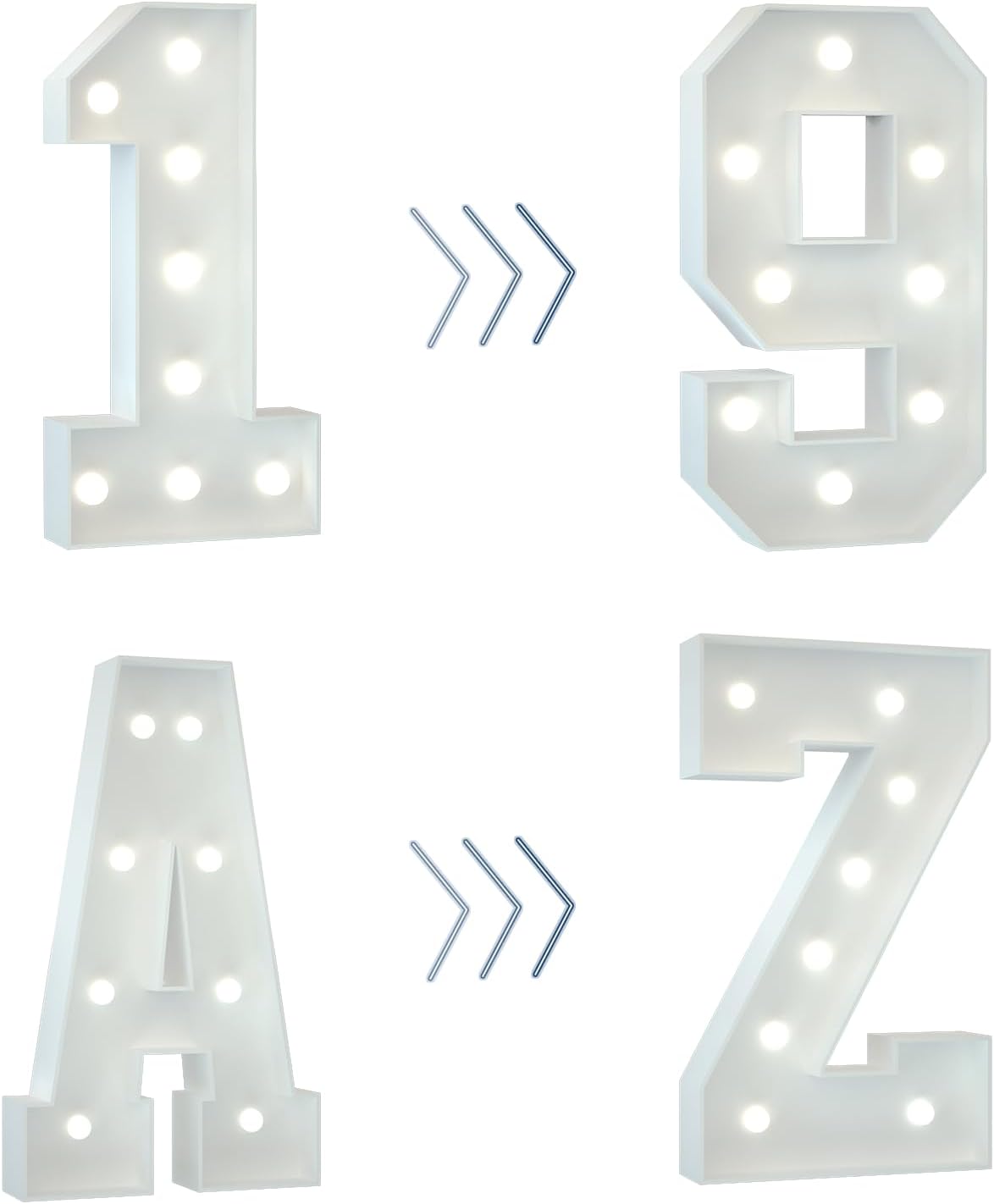 Marquee Numbers 3 Feet Tall Big Light Up Numbers 25th Birthday Decorations Women Men Graduation Decorations 2025 White Anniversary Party Decor Large Cardboard Prop Backdrop Sign 25