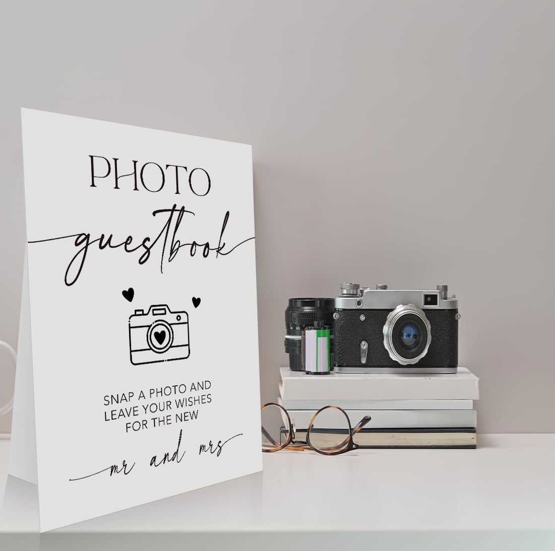 Wedding Photo Guestbook Sign 8 x 11 Inch, Photo Guest Book Sign, Photo Minimalist Wedding Sign, Reception Signage, Snap It Sign, Modern Wedding Sign WDS15