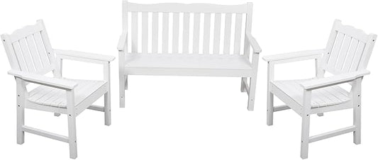 Stoog 3 Pieces All-Weather Patio Furniture Set, Include 2 Outdoor Chairs and 1 by Stoog