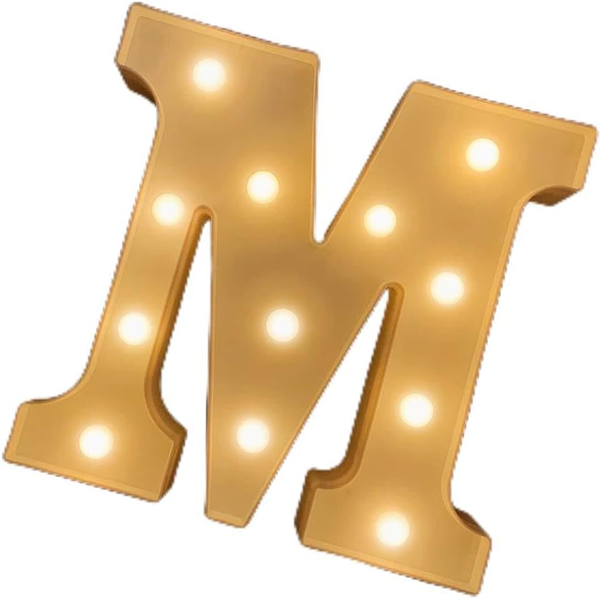 MUMUXI Marquee Light Up Letters | Large Light Up Numbers | Battery Powered and Bright with Every Letter of The Alphabet | for Wedding, Birthday, Party, Celebration, Christmas or Home Decoration (M)
