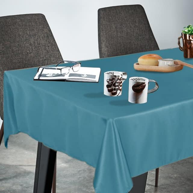 Fitable Square Tablecloth 60x60 inch Tablecloth Stain and Wrinkle Resistant Washable Polyester Table Cloth for Buffet Parties and Camping, Teal