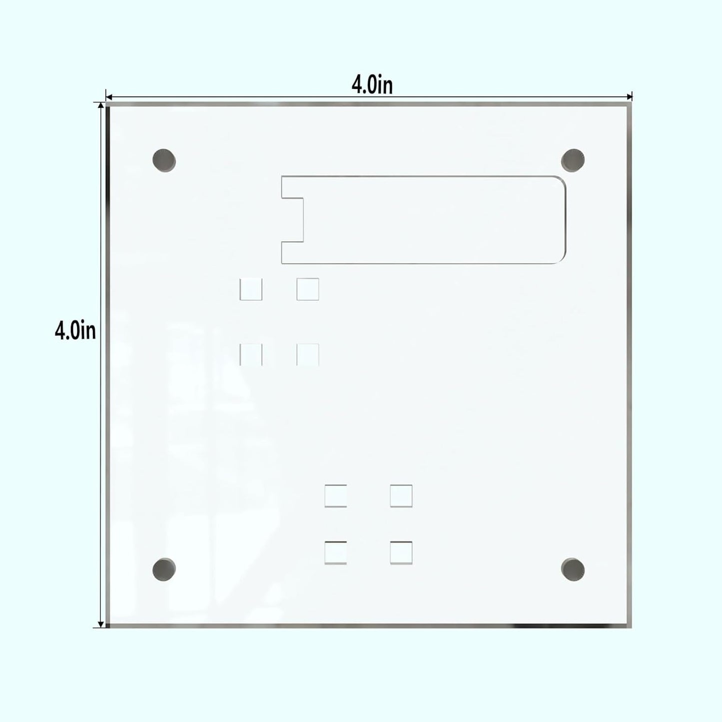 HELPLEX Picture Frames, 3 Pack 4x4 inch Acrylic Picture Frame Clear 4 x 4 Photo Frames Magnetic Picture Frames Ready for Tabletop Display, Effectively Protect Photos from Fading and Yellowing