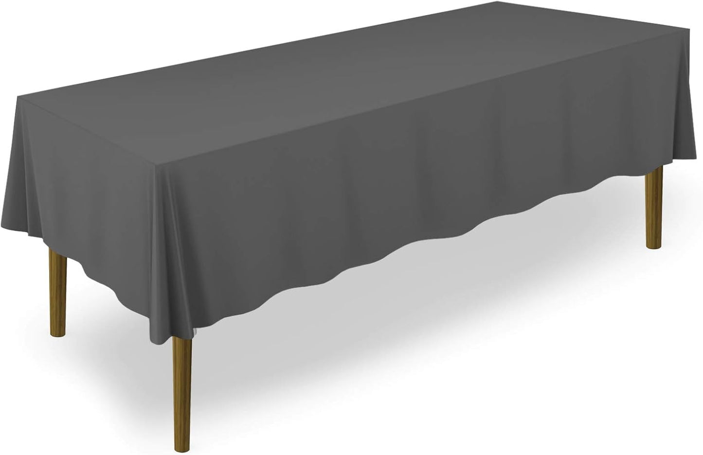 Lann's Linens - 10 Premium 60" x 102" Tablecloths for Wedding/Banquet/Restaurant - Rectangular Polyester Fabric Table Cloth - Dark Gray