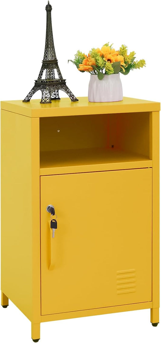 ALBAD Compact Metal Nightstand by Albad