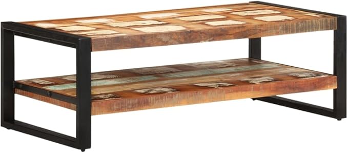 Coffee Table 47.2"x23.6"x15.7" Solid Reclaimed Wood, Side Table, Center Table by ROMHZKS