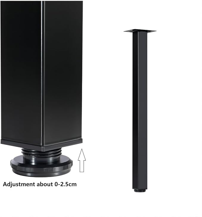 LCSDLHLSY Table Legs 32 inch, Adjustable Square Furniture Legs, - Image 4