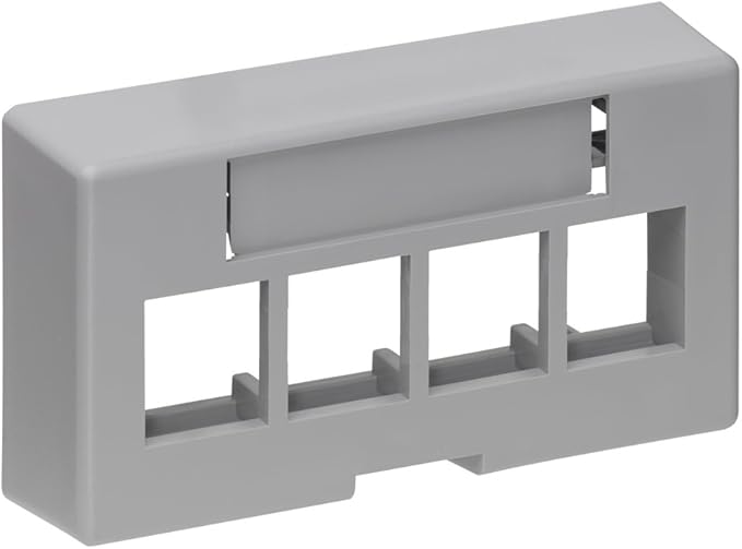 Leviton 4-Port QuickPort Extended Depth Modular Furniture Faceplate by Leviton