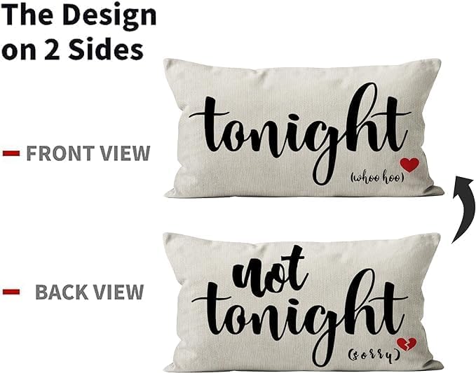 Mancheng-zi Bridal Shower Gift - 16x24 Pillow Cover for Bride, Bachelorette and Wedding - Funny Throw Pillows for Bedroom (Beige)