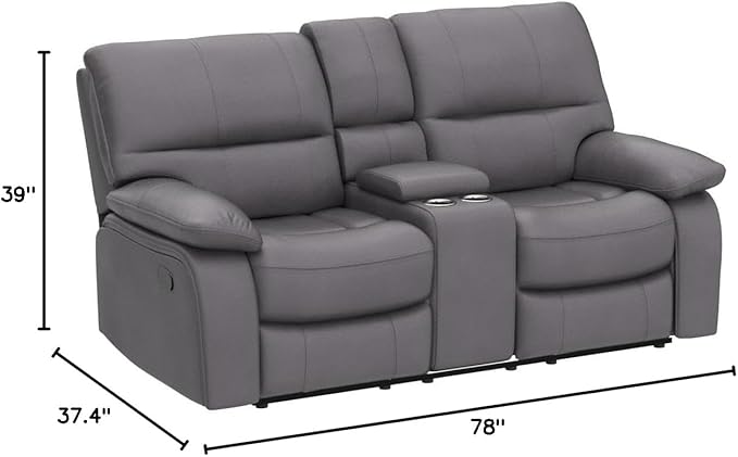 Betsy Furniture Microfiber Reclining Sofa Couch Set Living Room Set 8007 - Image 2