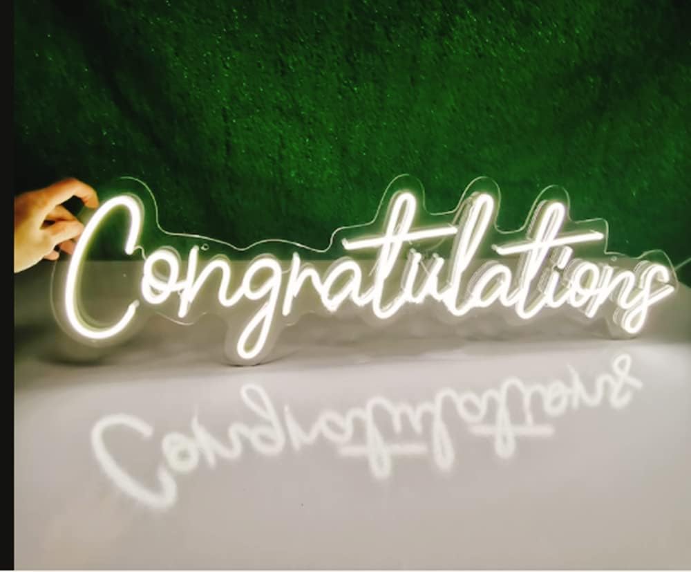 LED Neon Sign Night Light for Wall Party Décor Bedroom Room Bar Wedding Home Birthday Art Decoration Christmas with USB Chain Light modulator 5v (lets party blue)