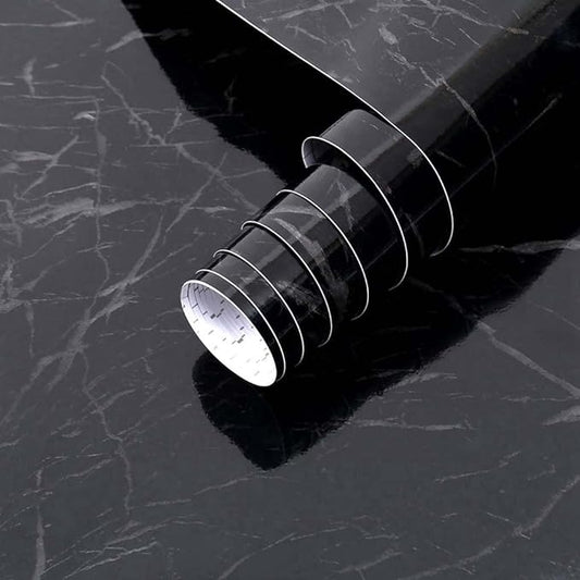 Arthome Black Marble, 17x393 Inches Peel and Stick Wallpaper, Marble Contact by ArthomeWALLDECOR
