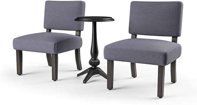 BOWERY HILL 3-Piece Wood Accent Table and Chair Set, Transitional Style by BOWERYHILL