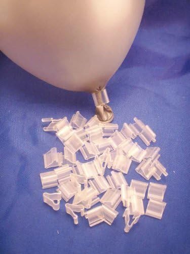 PMU Balloon Accessories for Mylar and Latex Balloons Clips for Balloons Clear/Transparent No Tying Needed Balloon Sealing Clips (100/Pkg) Pkg/6