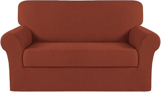 Turquoize Stretch Sofa Slipcover 2 Pieces Sofa Cover Couch Cover by Turquoize