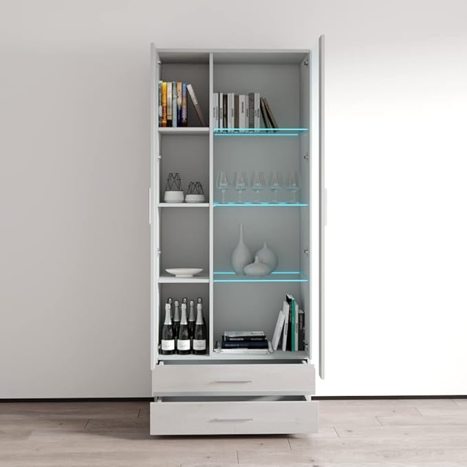 Meble Furniture Soho S6 2D2S Modern Freestanding Bookcase — Customizable - Image 5
