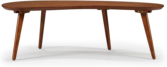 Mid Century Modern Abstract Shaped Coffee Table/Solid Wood/White Finish - Image 4