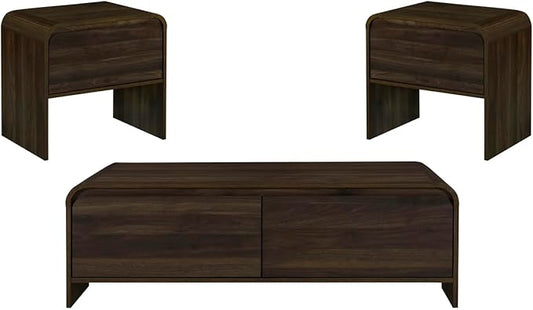 New Classic Furniture Mara 3-Piece Wood Coffee Table & 2 End Tables Set by NewClassicFurniture