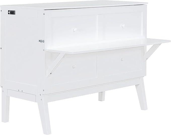 Harper & Bright Designs Full Size Murphy Bed, Full Murphy Cabinet Bed - Image 5