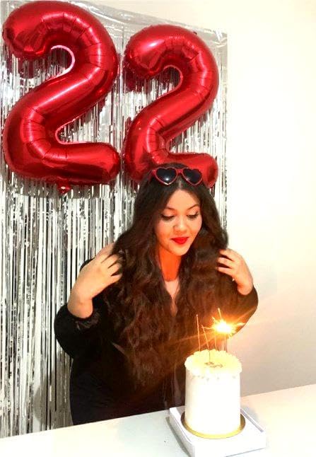 Number Balloon 40 Inch Red 2 Balloon, Number 2 Balloon Two Second 2nd Birthday Party Supplies, 12 21 22 23 25 28 Birthday New Years 2025 Eve Graduations Decorations