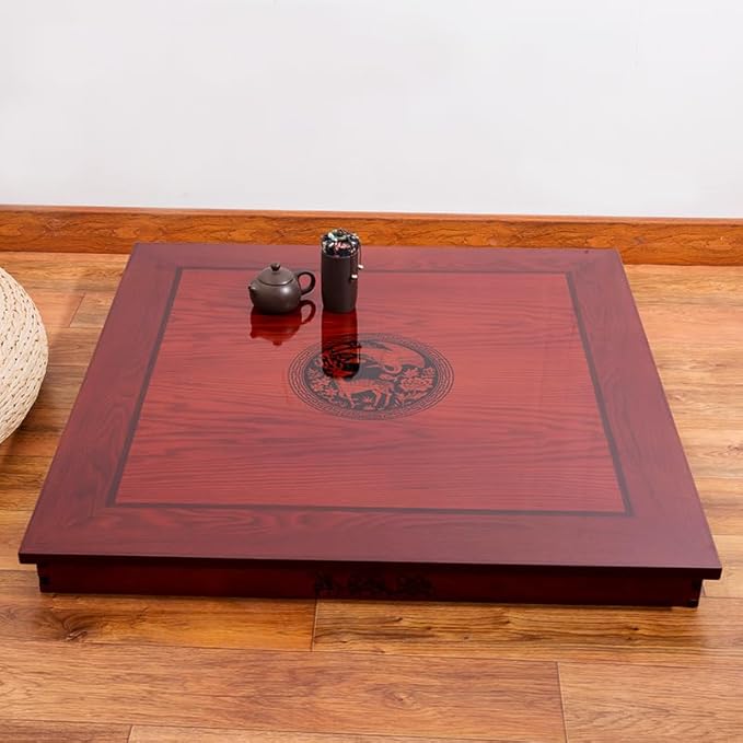 DAMEDAI Square 80X80cm Korean Floor Table Folding Legs Luxury Antique Home - Image 4