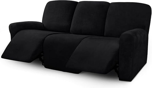 ULTICOR Velvet 8-Pieces Recliner Sofa Covers Stretch Reclining Couch Covers by ULTICOR
