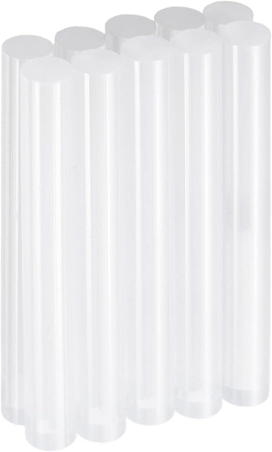 HARFINGTON 10pcs Hot Glue Sticks 0.43" Dia x 3.94" Long EVA Mini Hot Melt Adhesive Glue Stick for Hot Melt Gun Wood Plastic Glass Flowers Fabrics Foam, Clear