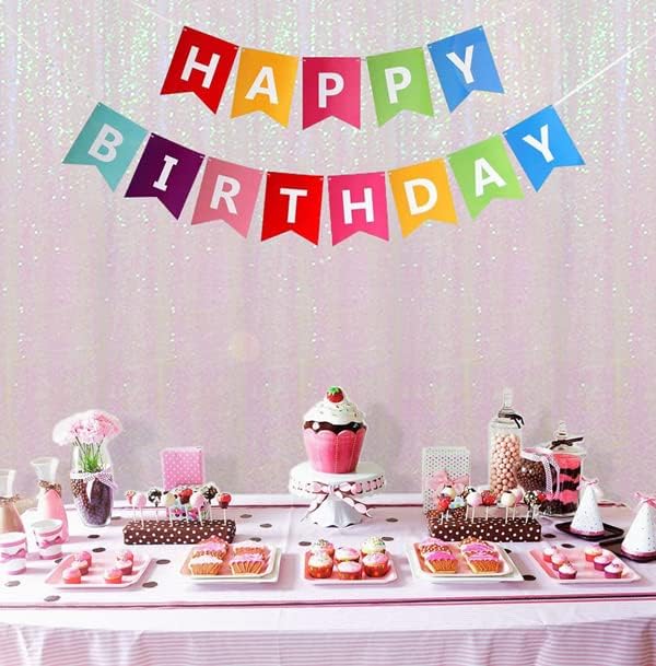 Poise3EHome 6FT x 6FT Iridescent Sequin Photography Backdrop Curtain for Party Decoration