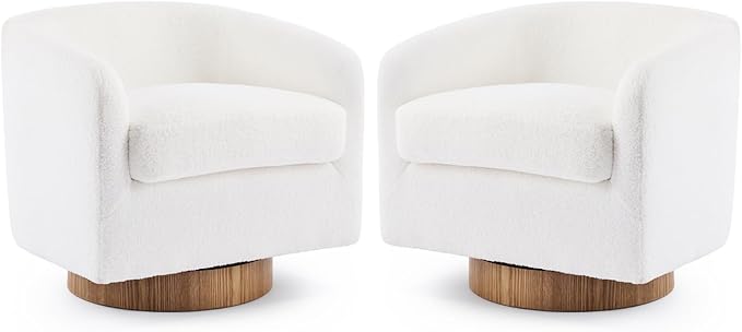VINGLI 360°Swivel Accent Chairs Set of 2 - Image 9