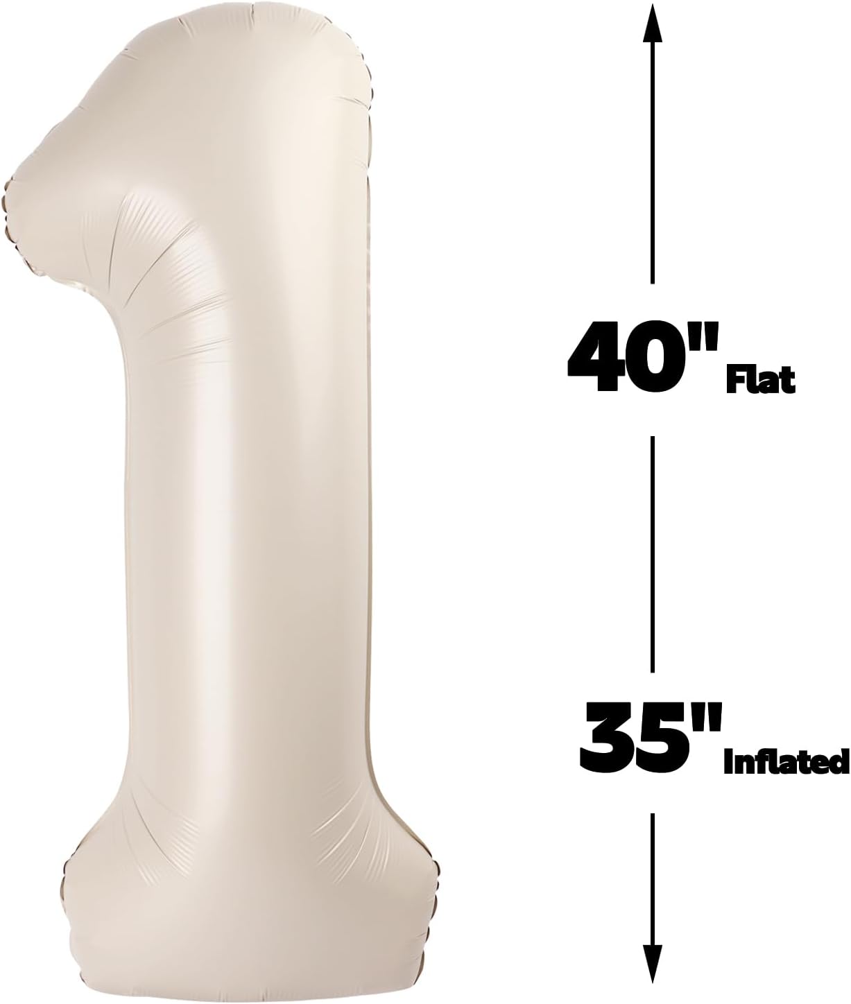 Cream White Number 17 71 Birthday Balloon 40 Inch, Digital Balloons for 17 71 Party Celebration Decorations Supplies, Mylar Foil Numbers Balloon for 17 71 Wedding Anniversary