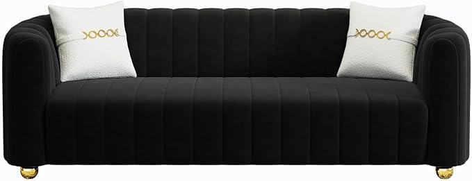 KEAI 83.46" Velvet Couch for Living Room Large Modern Sofa - Image 9