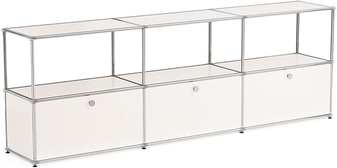 Modern Storage Cabinet White G Versatile Free-Standing Organizer by ARVORAHome
