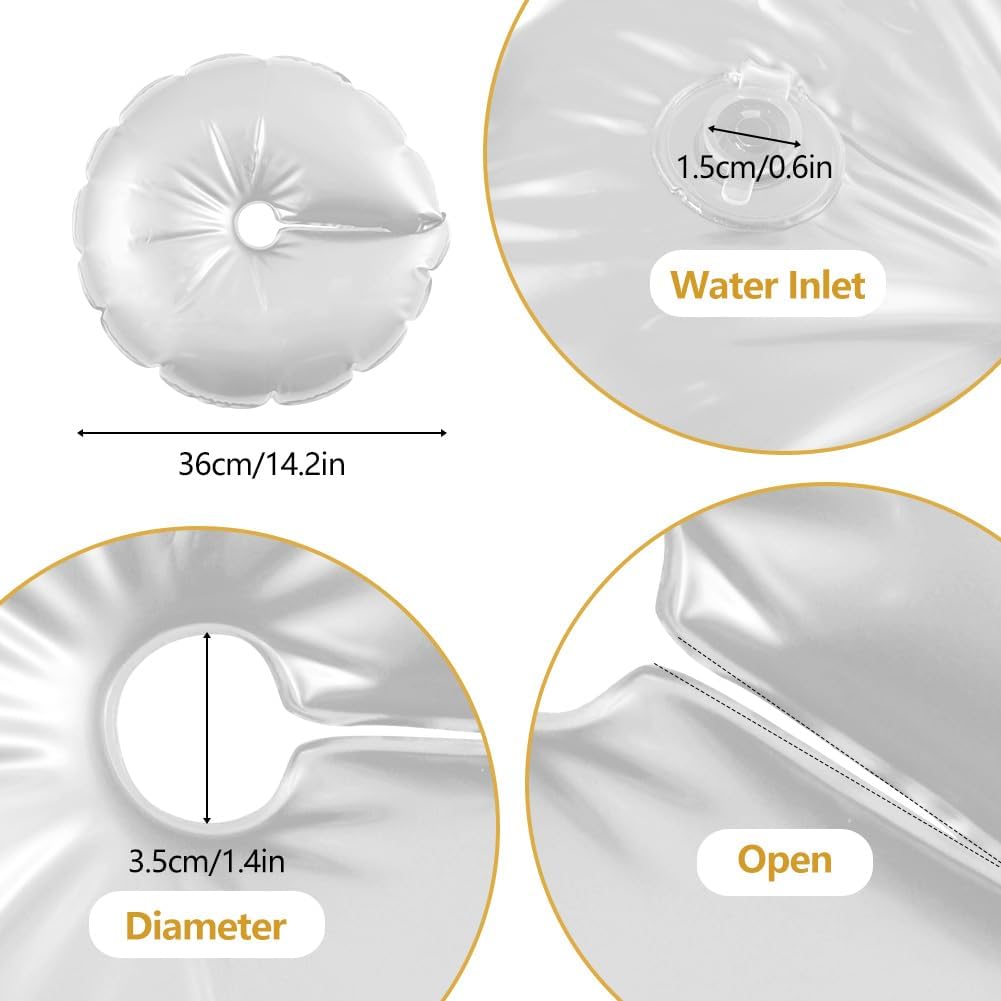 White Balloon Arch Weights, Heavy Duty Water-Filled Base Weights for Party Backdrop Stand Frames, Thickened Water Bag Base (2 Pcs)