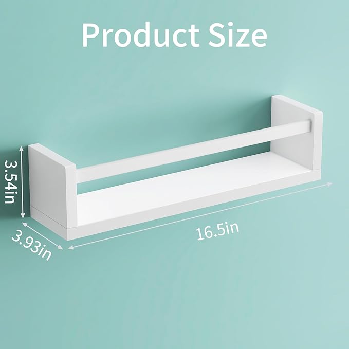 Fixwal Floating Book Shelves for Wall, 16.5 Inch Nursery Book Shelves for - Image 2