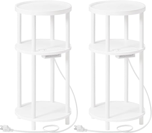 HOOBRO Set of 2 Small Round Side Tables by HOOBRO